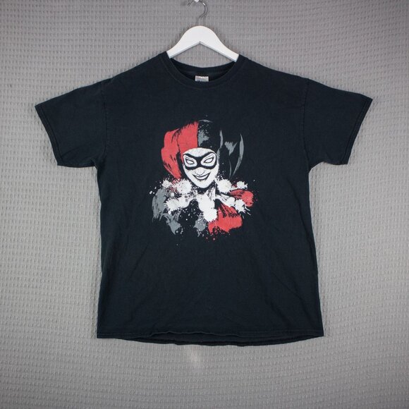 DC Comics Harlequin Splash Artwork Tee Mens Large - Picture 1 of 8